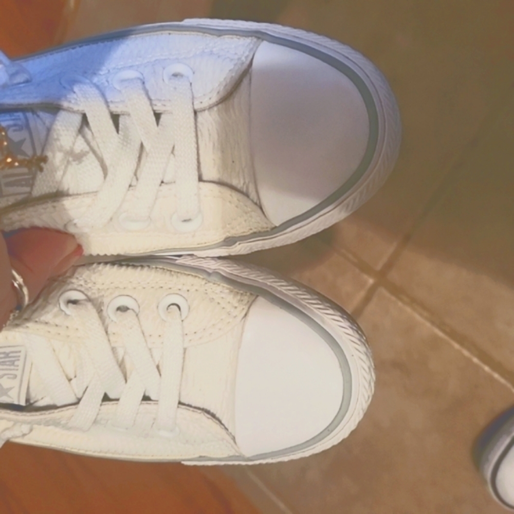 Converse White Low-Top Canvas Sneakers